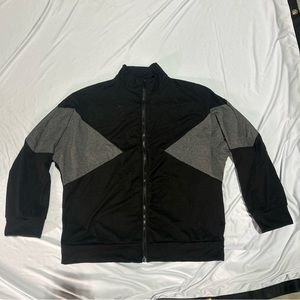 Black and Gray Zip-Up Jacket